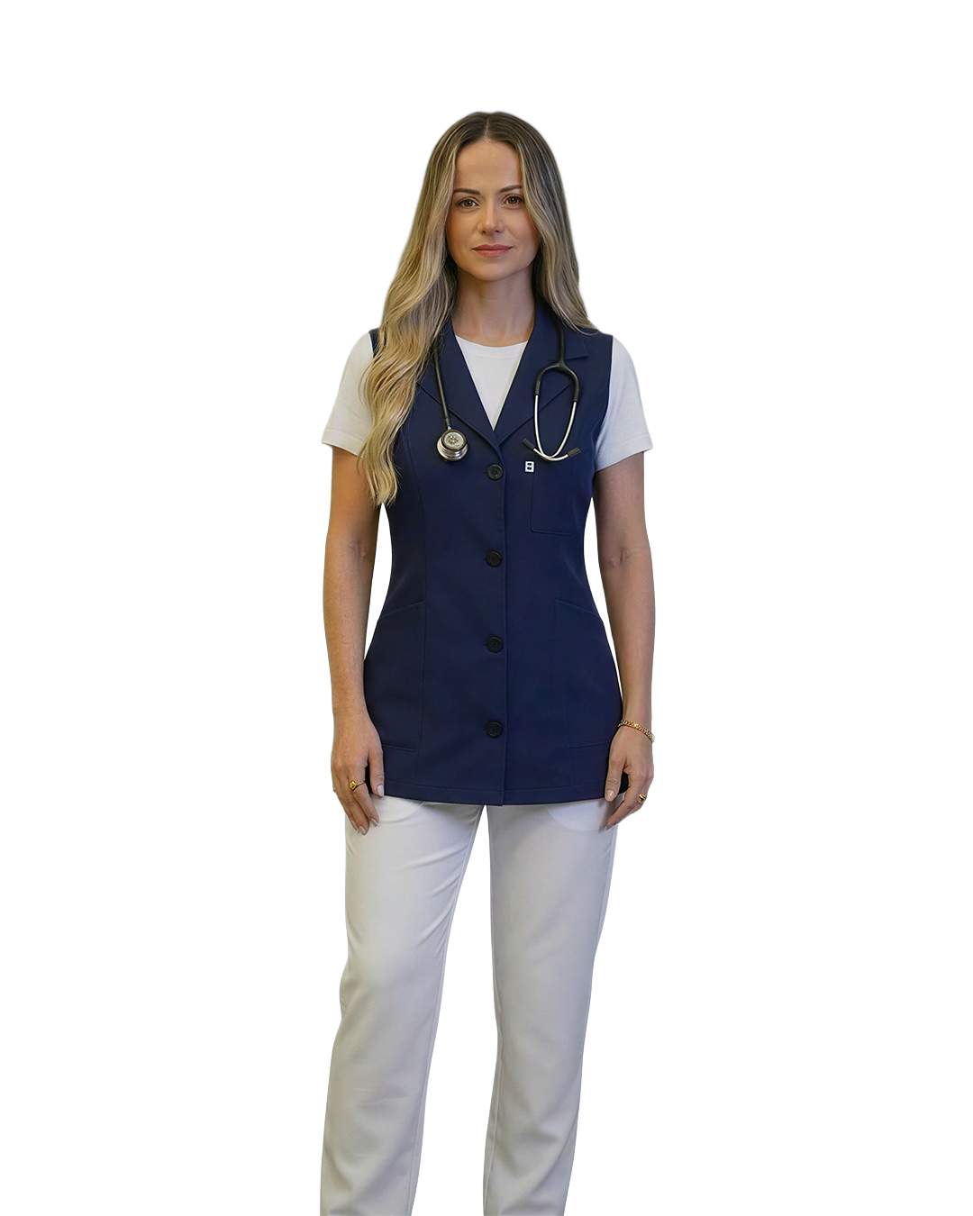 Juliana Serra em ambiente hospitalar